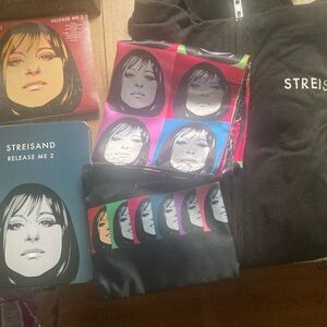 Streisand Pop-Color Graphic Scarf and Pouch Set